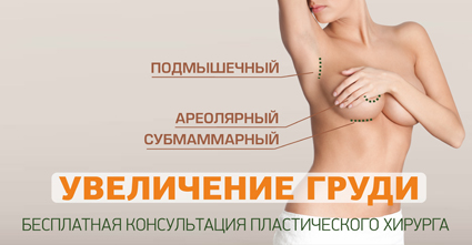 Увеличение груди в клинике 